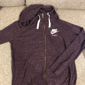 Nike Vintage Style Purple Full Zip Hoodie